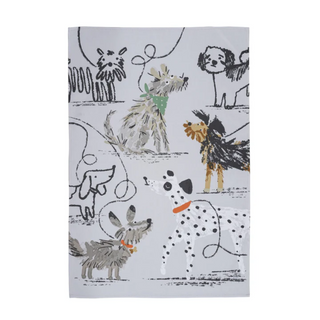 Picture of Flat Tea Towel with Dogs on it 