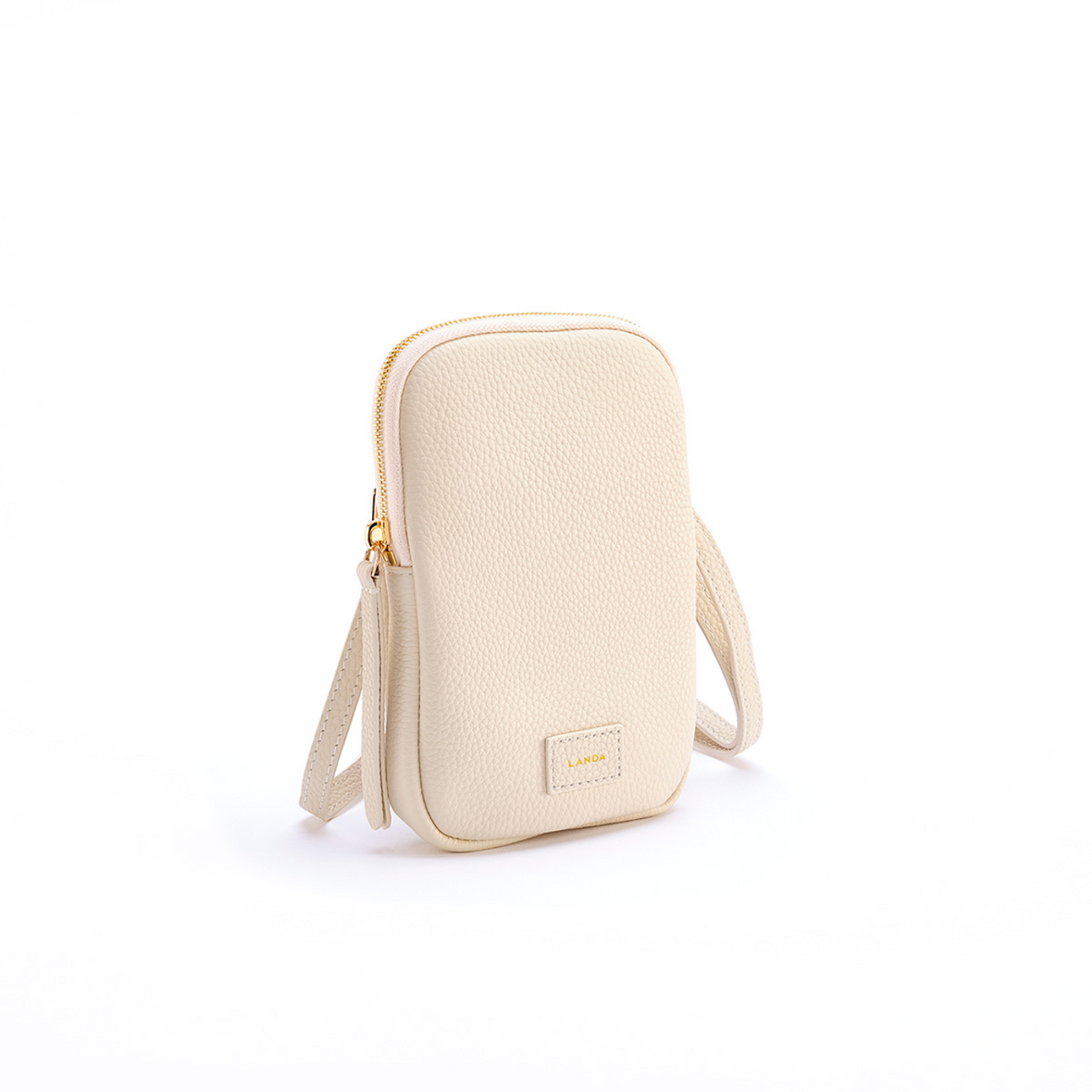 Landa Leather Cassia Phone Bag | Ecru