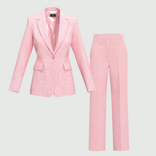 Load image into Gallery viewer, Emme Marella Pinstripe Pink Suit
