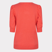 Load image into Gallery viewer, Esqualo Short Sleeve V-Neck Sweater | Sand / Strawberry / Blue
