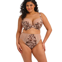 Load image into Gallery viewer, Woman wearing a leopard print lingerie set on a white background
