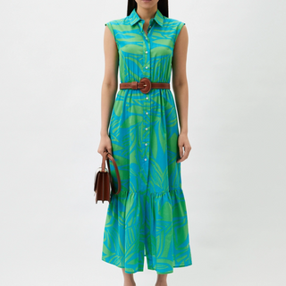 Emme Marella Timbro Sleeveless Dress | Aquamarine