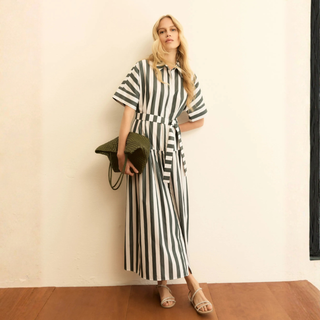 Lady in Shirt Dress 
