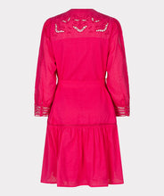 Load image into Gallery viewer, esqulao lace dress in magenta colour showing back of dress

