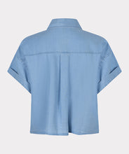 Load image into Gallery viewer, Esqualo Cropped Tencel Top | Light Blue
