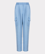 Load image into Gallery viewer, esqualo cargo trousers in light blue colour showing front of trousers
