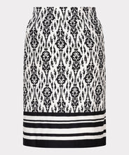 Load image into Gallery viewer, esqualo two tone skirt in Ikat print showing back of skirt
