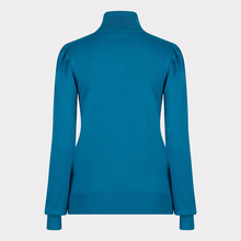 Load image into Gallery viewer, Esqualo High Neck Button Detail Sweater | Petrol
