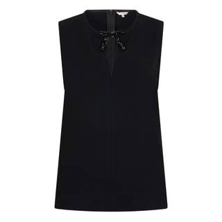 Front view of Esqualo Bow Brooch Blouse.