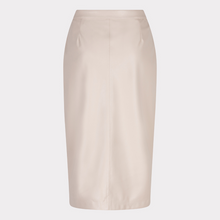 Load image into Gallery viewer, Beige pencil skirt on a light gray background
