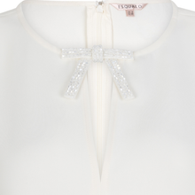 Load image into Gallery viewer, Close Up of Esqualo Bow Brooch Blouse
