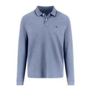 Fynch Hatton Textured L/S Polo w/Trim