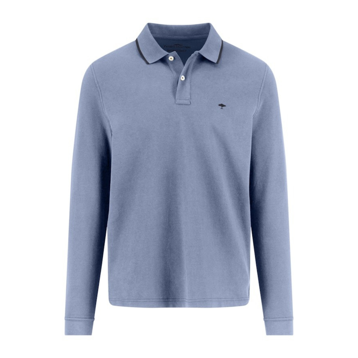 Fynch Hatton Textured L/S Polo w/Trim