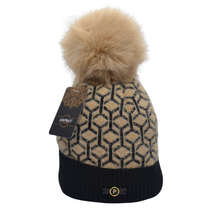 Load image into Gallery viewer, Frania Perfect Hat &amp; Snood | Black/Taupe
