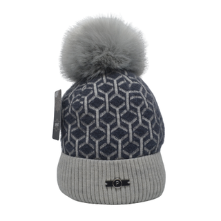 Frania Perfect Hat & Snood | Navy/Grey