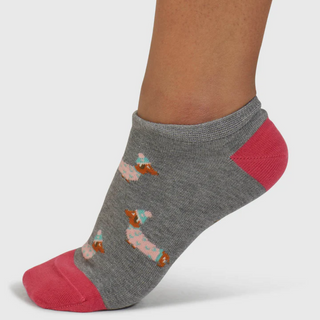 Thought Freda Dachshund Organic Cotton Trainer Socks