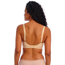 Load image into Gallery viewer, A model showing the Freya Idol Moulded Balcony Bra from the back perspective. 
