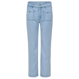 Front of Salsa Jeans High Rise Crop Jean, with a white background.