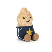 Load image into Gallery viewer, Front of Jellycat Amuseables Peanut Star Student, with a white background.
