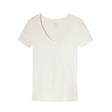 Load image into Gallery viewer, White t-shirt on a white background
