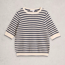 Load image into Gallery viewer, front of  White Stuff Holly Pointelle Tee.
