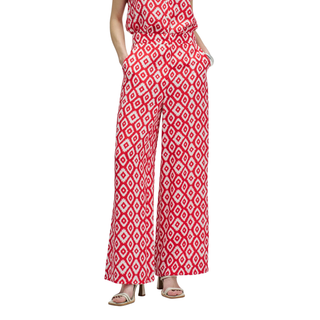 Front of Salsa Red & White Print High Rise