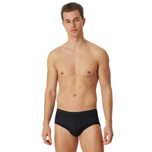 Load image into Gallery viewer, Male Model wearing Schiesser Sports Brief 2pack, with a white background.
