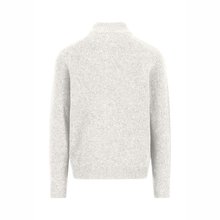 Load image into Gallery viewer, Rear of Full Zip Winter White on White Background 
