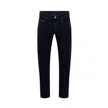 Load image into Gallery viewer, Dark navy blue slim-fit jeans shown flat against a solid white background.
