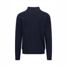 Load image into Gallery viewer, Navy blue sweater on a white background
