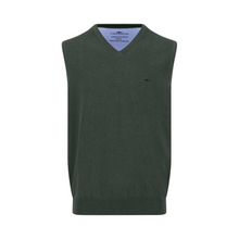 Load image into Gallery viewer, Green sweater vest on a white background

