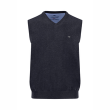 Load image into Gallery viewer, Dark gray sweater vest on a white background
