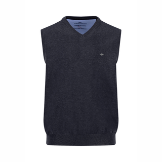 Dark gray sweater vest on a white background