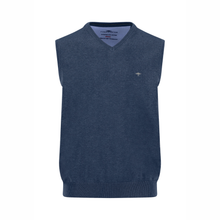 Load image into Gallery viewer, Blue sweater vest on a white background
