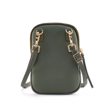 Load image into Gallery viewer, Landa Leather Cassia Phone Bag | Forest Green
