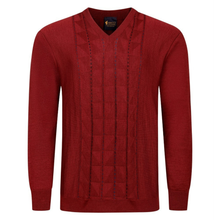 Load image into Gallery viewer, Gabicci Patterned Wool Mix V-Neck
