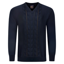 Load image into Gallery viewer, Gabicci Patterned Wool Mix V-Neck
