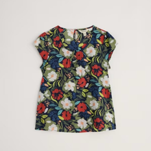 Load image into Gallery viewer, Floral patterned top on a white background
