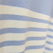 Load image into Gallery viewer, Close up of Marella Ghiglia Striped Jumper in blue.
