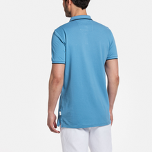 Load image into Gallery viewer, Rear of Polo Shirt on Model 
