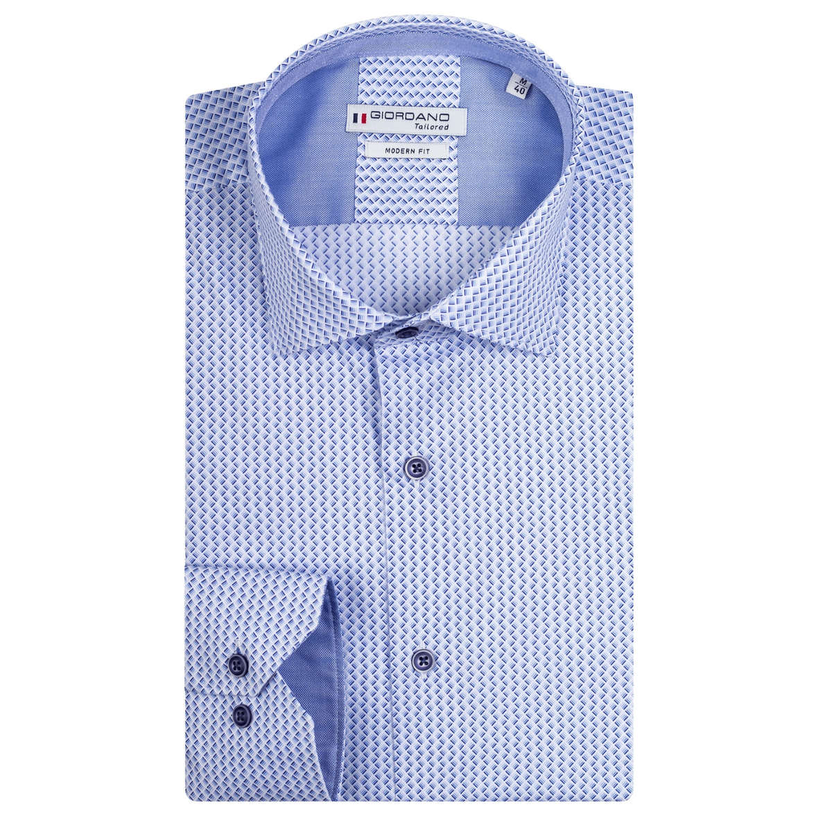 Giordano Diamond Print Long Sleeve Shirt