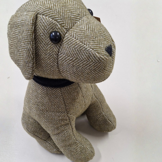 Donegal Herringbone Dog Door Stopper | Moss Green