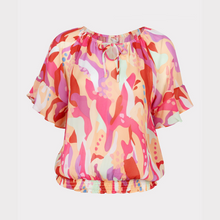 Load image into Gallery viewer, esqualo blouse in heatwave print showing front of blouse
