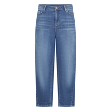 Load image into Gallery viewer, Front of the blue denims on a white background.
