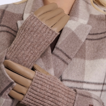 Load image into Gallery viewer, Infinity Leather Gloves with Knitted Sleeve
