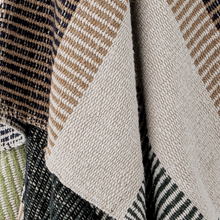 Load image into Gallery viewer, Close-up of textured fabric with geometric patterns in neutral colors.
