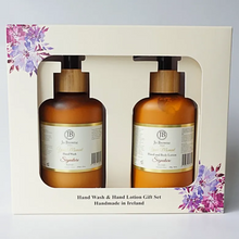 Load image into Gallery viewer, The Jo Browne Hand Wash and Lotion Gift Set pictured in a gift box.
