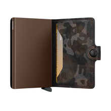 Load image into Gallery viewer, Brown wallet with camouflage pattern on a white background
