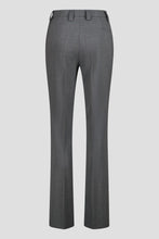 Load image into Gallery viewer, Back image of Dark Grey Kayla Gardeur trousers, showing high waist and hoops available for a belt
