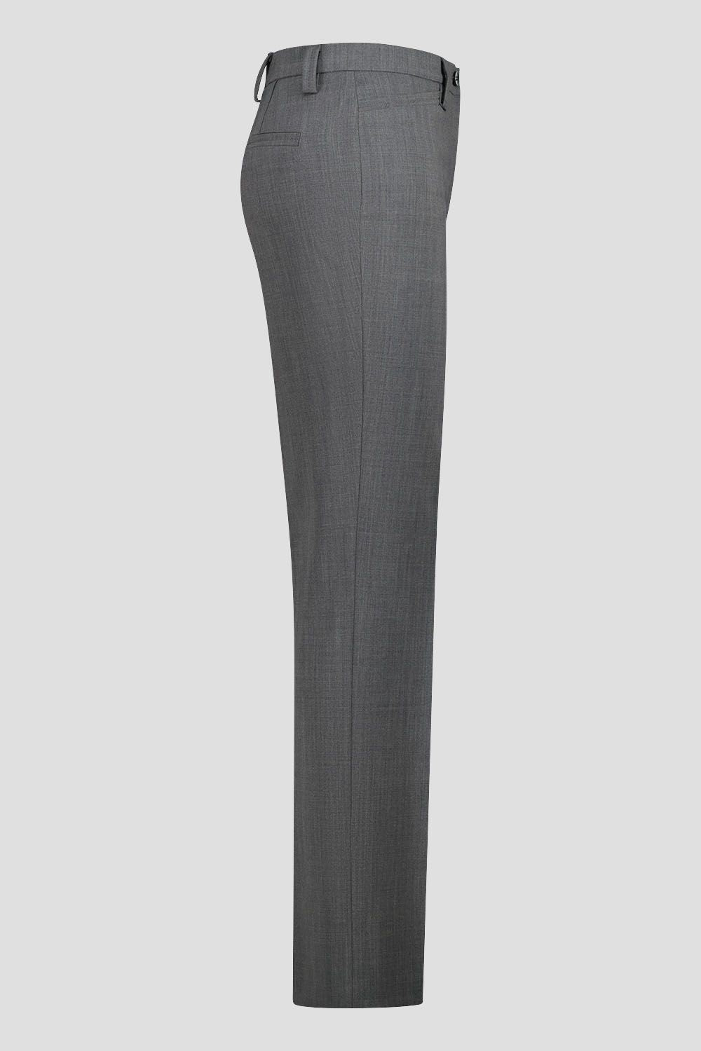 Side image of gardeur kayla dark grey trouser, seam down the side of the trouser